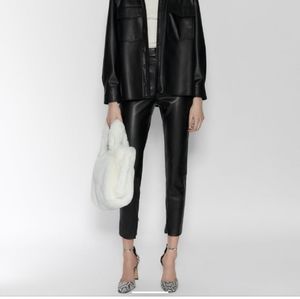 NWT ZARA Women's Faux Leather Leggings
